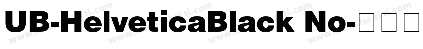 UB-HelveticaBlack No字体转换